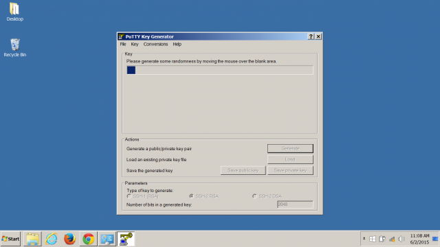 Generate an SSH-2 RSA key