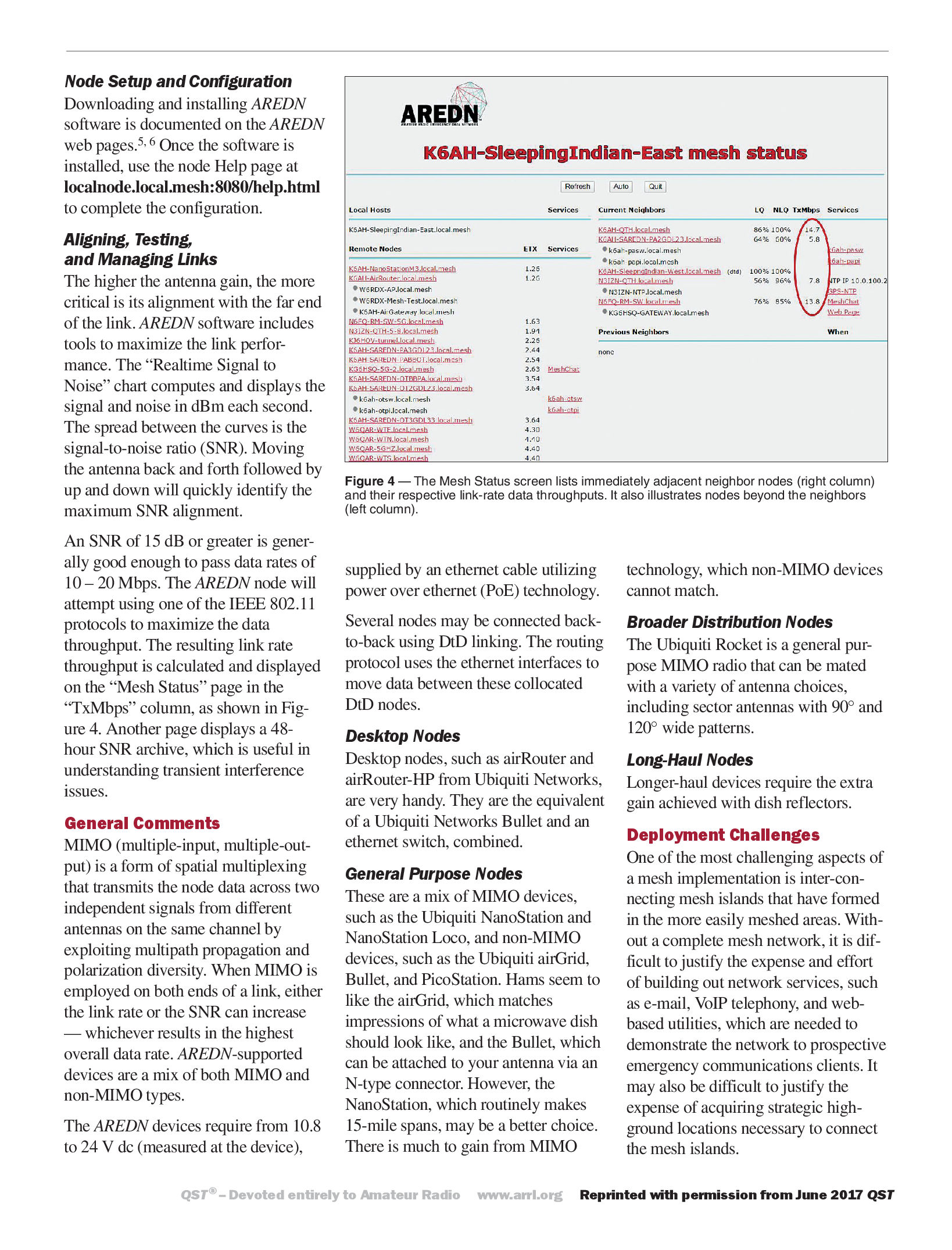 QST June 2017 AREDN page 4